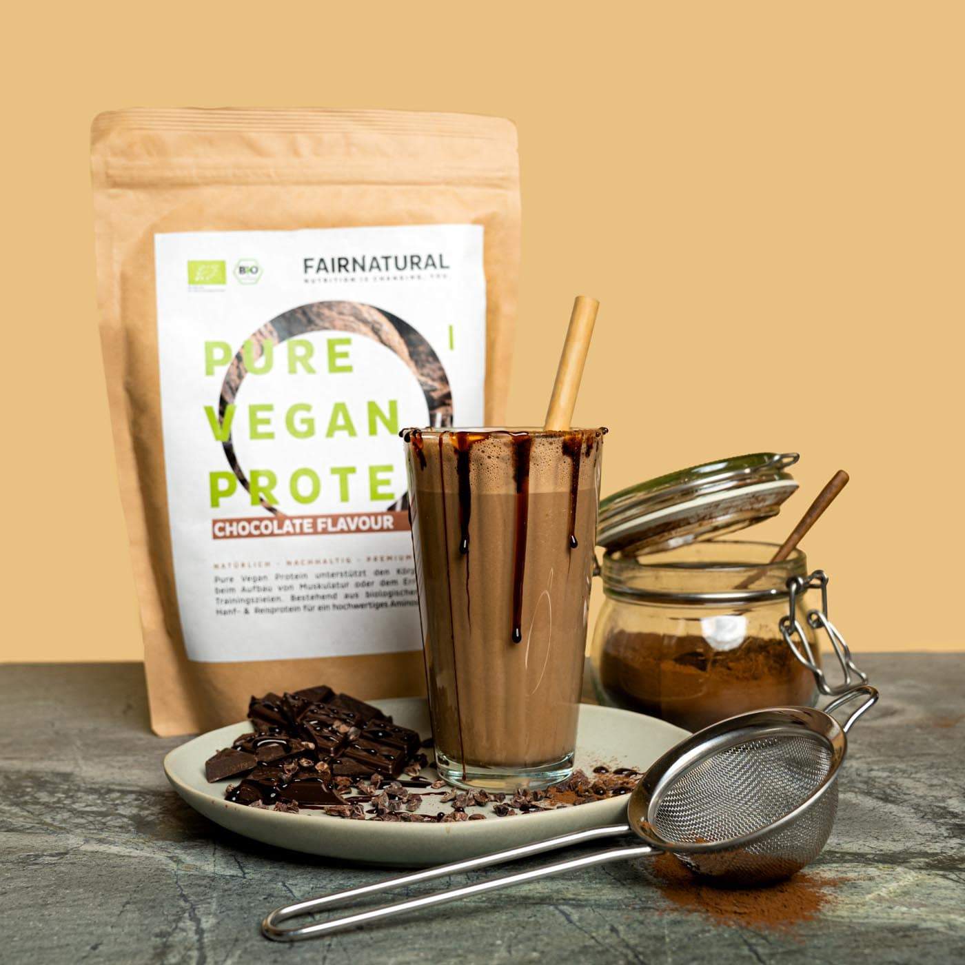 Veganes Proteinpulver Schoko 650g no-limit-fitness-and-fight-shop.myshopify.com