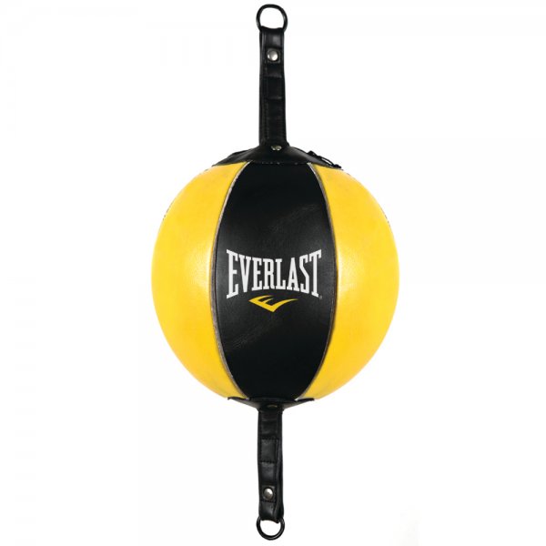 EVERLAST DOPPELEND BALL LEDER SCHWARZ/GELB no-limit-fitness-and-fight-shop.myshopify.com