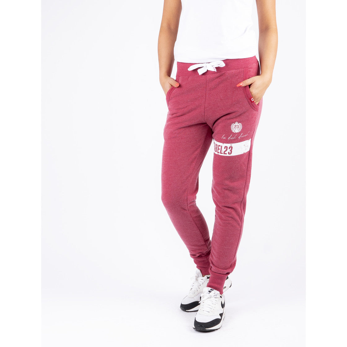 Frauen Jogginghose "BDD rot meliert" no-limit-fitness-and-fight-shop.myshopify.com