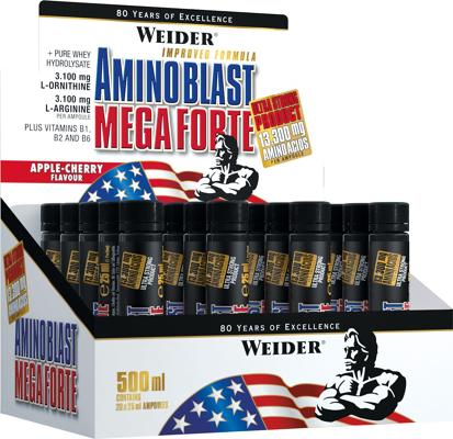 Joe Weider Amino Blast Mega Forte 20 x 25 ml Ampullen, Apfel-Kirsche no-limit-fitness-and-fight-shop.myshopify.com