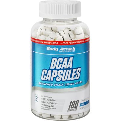 Body Attack BCAA Capsules 180 Caps no-limit-fitness-and-fight-shop.myshopify.com