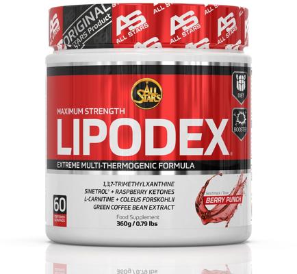 All Stars Lipodex Powder, 360 g Dose, Berry Punch no-limit-fitness-and-fight-shop.myshopify.com