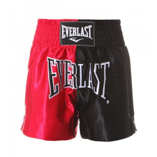 EVERLAST MUAY THAI SHORT TRADITIONELL SCHWARZ/ROT no-limit-fitness-and-fight-shop.myshopify.com