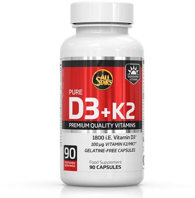 All Stars Vitamin D3 + K2, 90 Kapseln Dose no-limit-fitness-and-fight-shop.myshopify.com