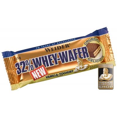 Weider 32% Whey Wafer 24x Riegel no-limit-fitness-and-fight-shop.myshopify.com