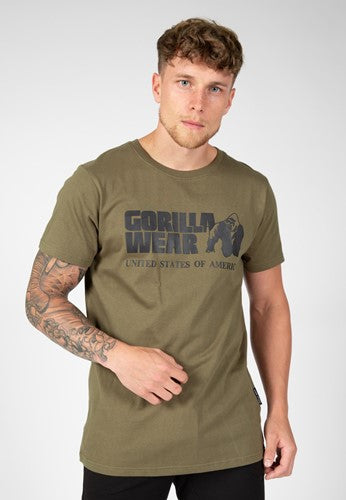 Gorilla Wear - Classic T-shirt - Army Green no-limit-fitness-and-fight-shop.myshopify.com
