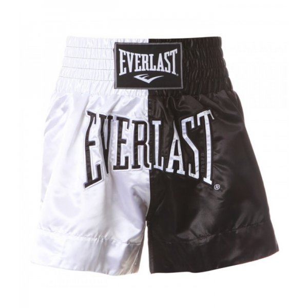 EVERLAST MUAY THAI SHORT TRADITIONELL SCHWARZ/WEIS no-limit-fitness-and-fight-shop.myshopify.com