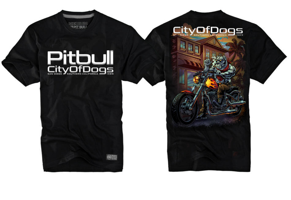 Pitbull Westcoast T-Shirt "City of Dogs" no-limit-fitness-and-fight-shop.myshopify.com