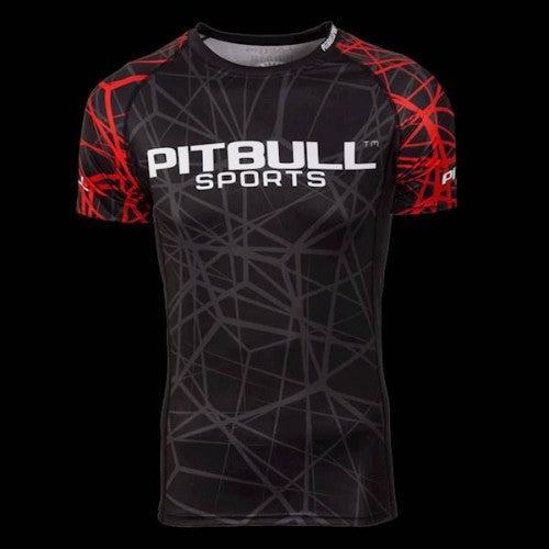 Pitbull West Coast T-S Red Ray Mesh no-limit-fitness-and-fight-shop.myshopify.com