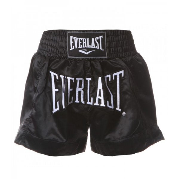 EVERLAST MUAY THAI SHORT TRADITIONELL  SCHWARZ no-limit-fitness-and-fight-shop.myshopify.com